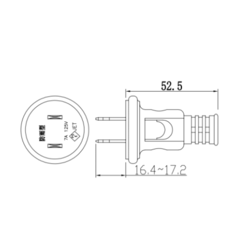 Benutzerdefiniertes AC-Netzkabelset (japanischer Standard)