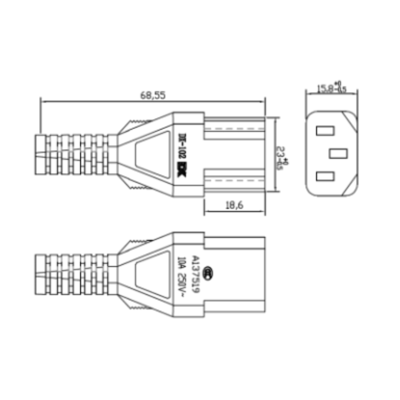 Benutzerdefinierte AC-Netzkabelsätze (China-Standard)