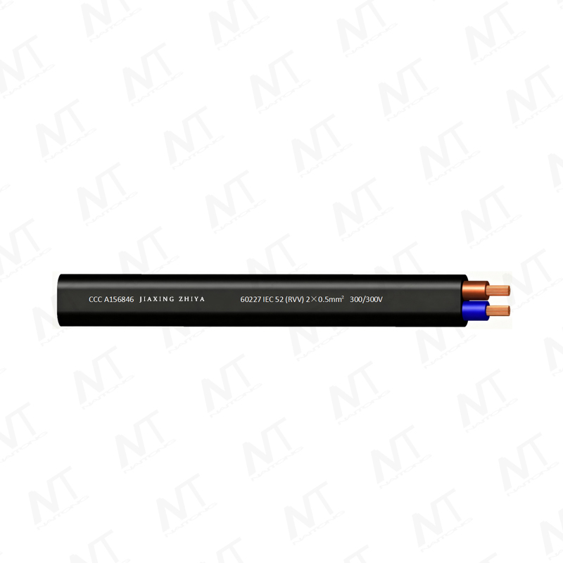 60227 IEC 52 (RVV) 300/300 V Kupferkern Leichter PVC-isolierter PVC-ummantelter flexibler Draht