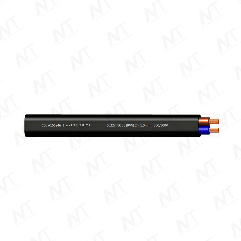 60227 IEC 53 (RVV) 300/500 V Kupferkern Leichter PVC-isolierter PVC-ummantelter flexibler Draht