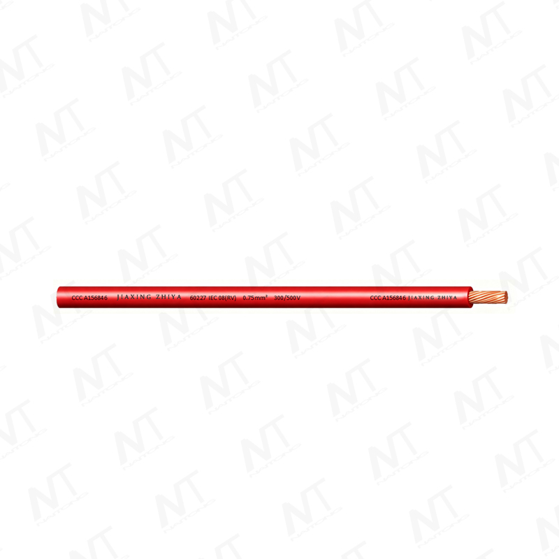 60227 IEC 08 （RV-90) 300/500 V flexibler, unummantelter Einkerndraht