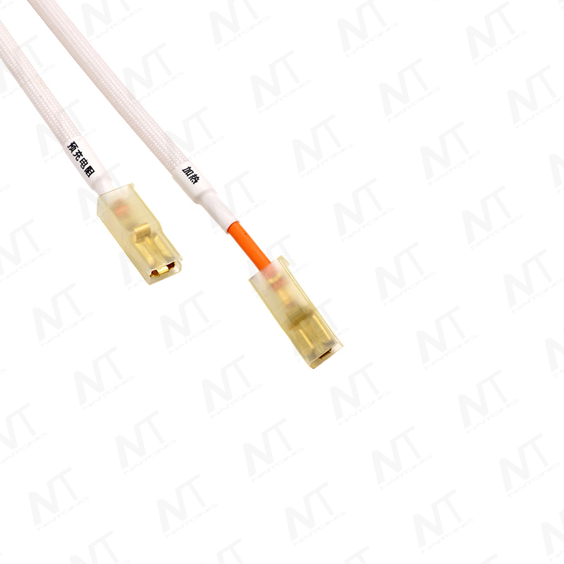 Hochtemperatur-Glasfaser-Hülsen-O-Anschluss zum 4,8-mm-Spatenanschlusskabel (spezieller Hochtemperatur-Kabelbaum für Heizelemente)