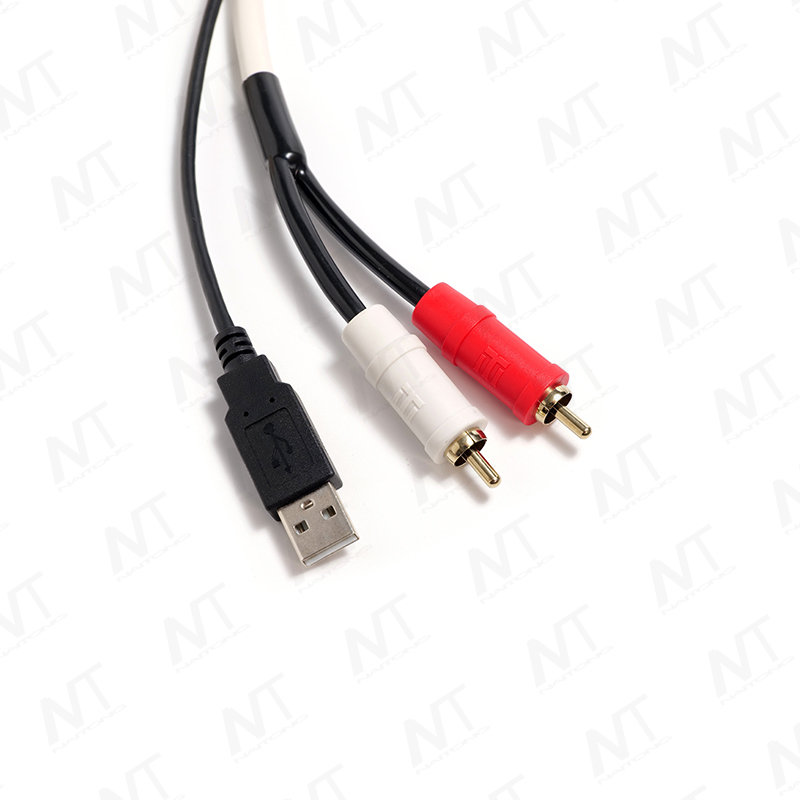 Im Fahrzeug/Marine eingebetteter USB+3,5-mm-Audio+RCA-Audio-Kabelbaum/RCA-Kabelbaum