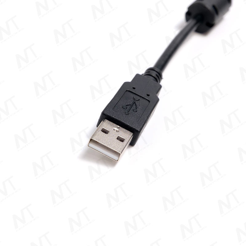 USB-EMI-Datenkabel mit zwei Ferritringen von Stecker zu Stecker