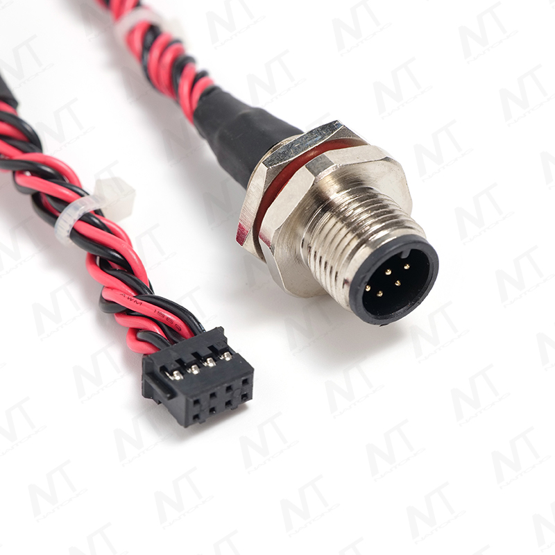 M12 Wasserdichter Sensoradapter-Kabelbaum für die Panelmontage für Männer/Frauen