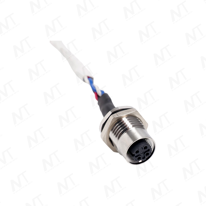M12 Wasserdichter Sensoradapter-Kabelbaum für die Panelmontage für Männer/Frauen