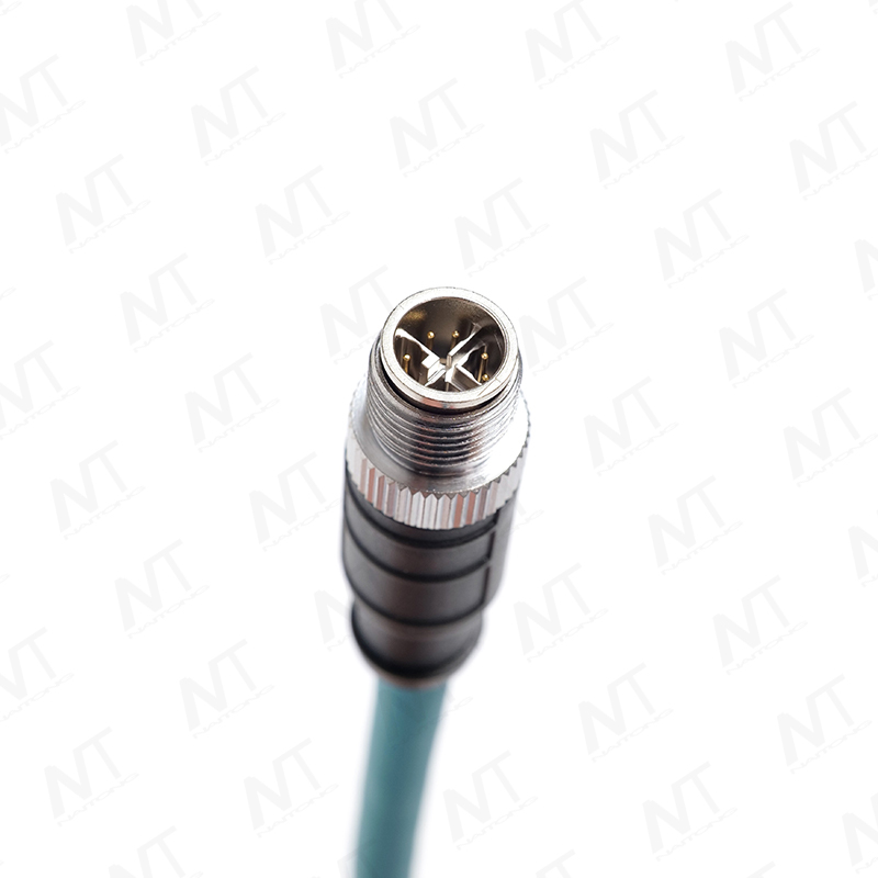 RJ45 bis M12 Rundkabel für Industrie-Ethernet / Kabel für medizinische Geräte