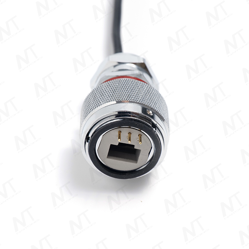 Signalkabelbaum mit wasserdichtem Fluganschluss an RJ45 + 3-poliger Strom-/Medizingerätekabelbaum