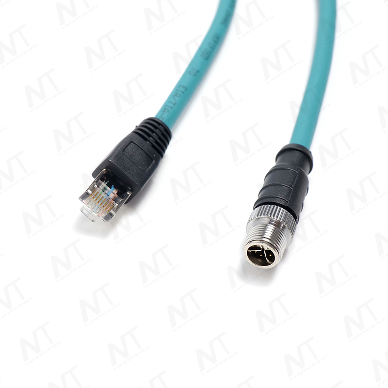 Kabelbaum für industrielle Ethernet-Medizinprodukte (Rundluftfahrtstecker RJ45 bis M12)